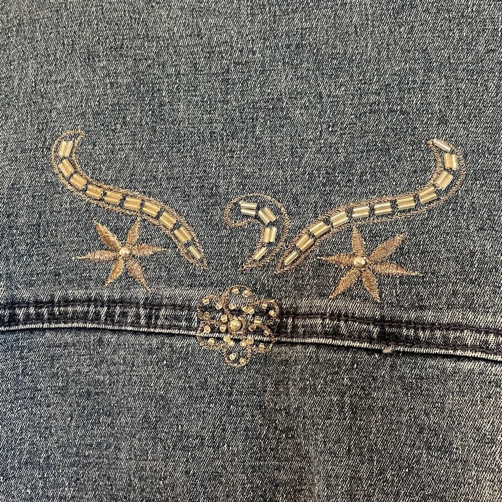 Diane Gilman Size Medium Blue Denim Jacket
